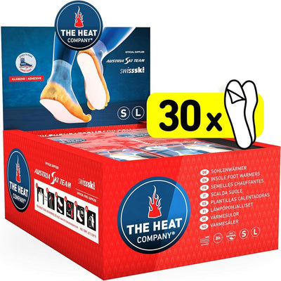 THE HEAT COMPANY Sohlenwärmer klebend - 5 oder 30 Paar - EXTRA WARM - Wärmesohlen - Fusswärmer - 8 S