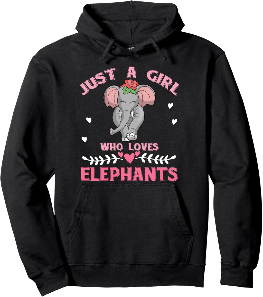 Afrika Safari Zoo Tier Niedlicher Elefant Mädchen Pullover Hoodie
