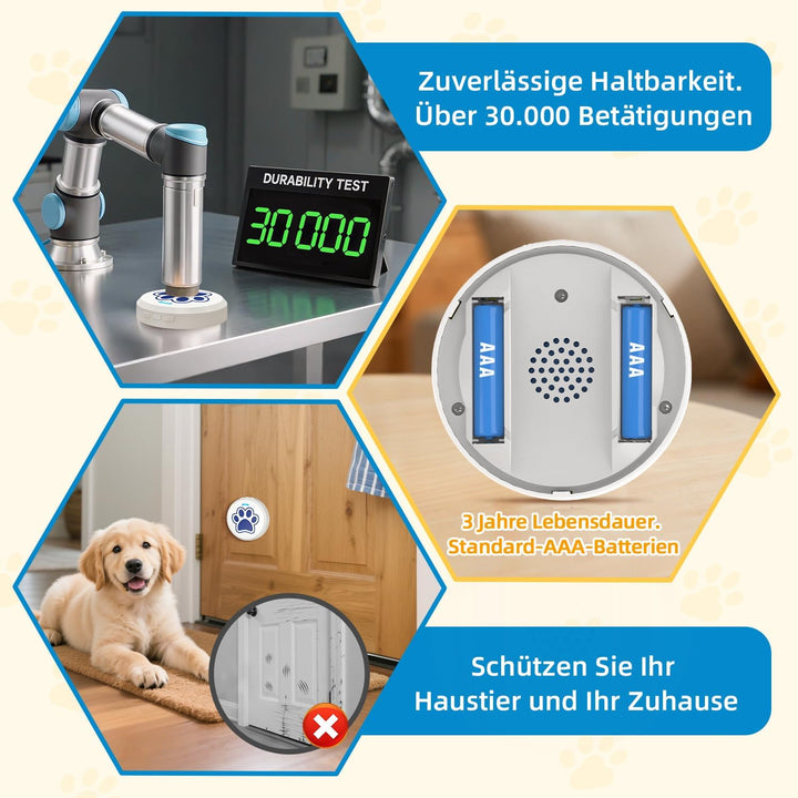 ChunHee Katzenklingel/Hundeklingel Buzzer Hund Haustier Türglocken Sensor Berührt Wasserdicht Türkli