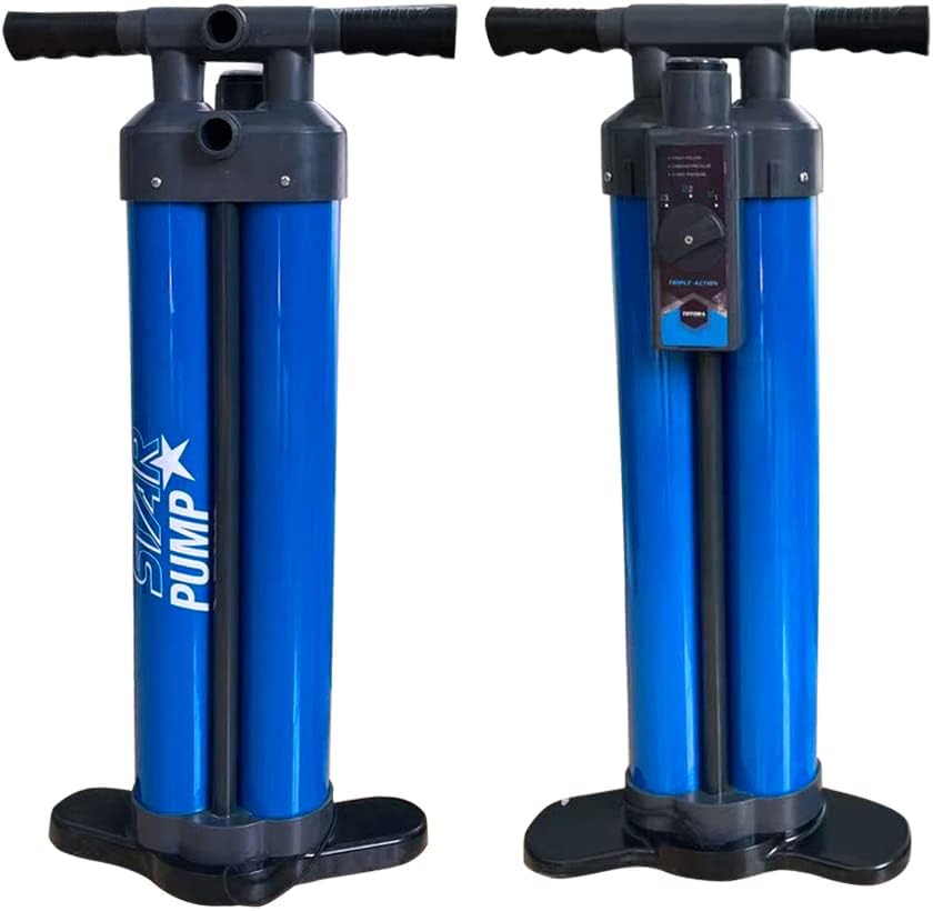 STAR Pump Unisex – Erwachsene TIPLE Action Handpumpe Mit Dreifacher Aktion, Blau Schwarz, U