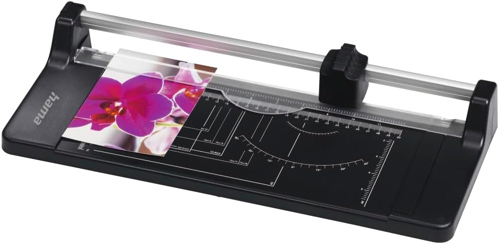 Hama Papierschneider mit Rollklinge (Schneidemaschine mit 5 Blatt Schneidleistung, Schneidegerät bis