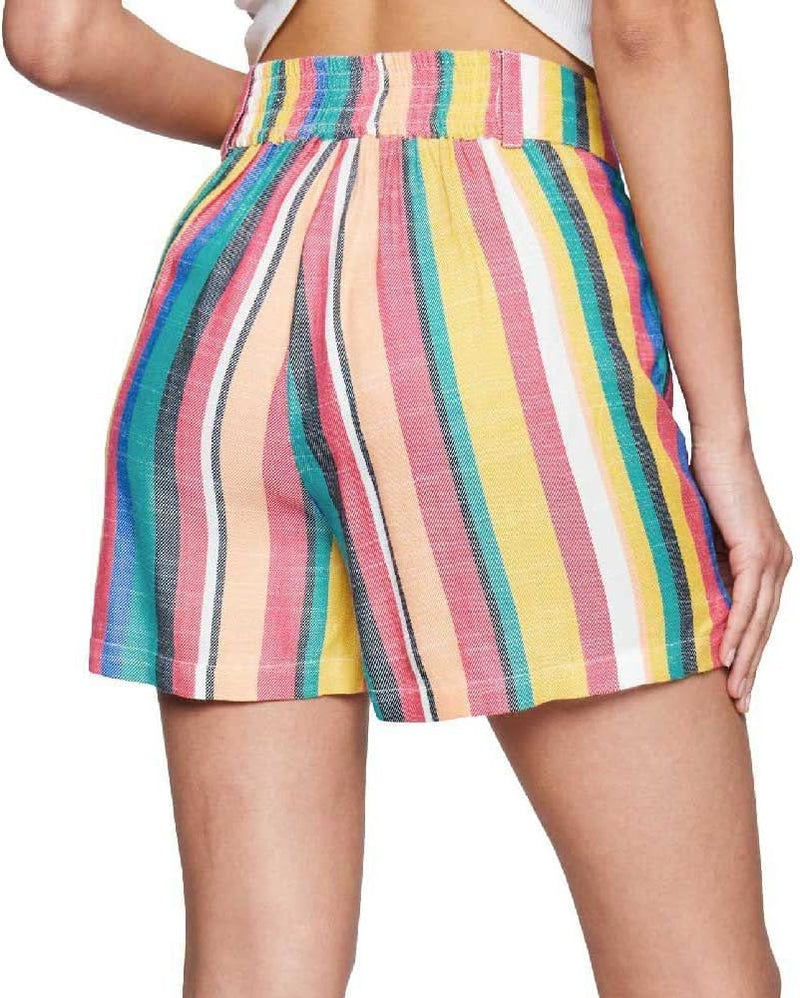 Hurley Damen Bermuda Shorts Button Front Short, Römische Streifen