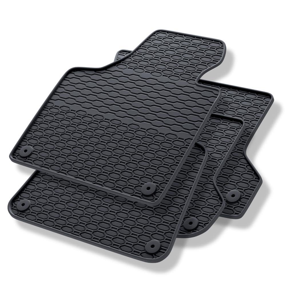 Mossa - Gummifussmatten Auto kompatibel mit Audi A3 8P (2003-2012) schwarz Gummimatten Gummi Fussmat