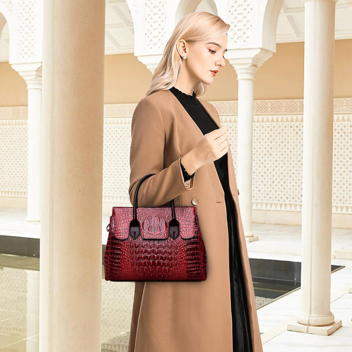 DIRRONA Elegant Damen Umhängetasche Retro Handtasche Casual Reise Schultertasche Gross Kapazität Umh