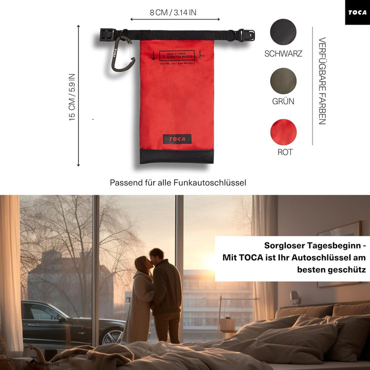 TOCA Keyless Go Schutz - Faraday Bag Autoschlüssel mit RFID Blocker, No Signal Sleeve Schlüsselschut