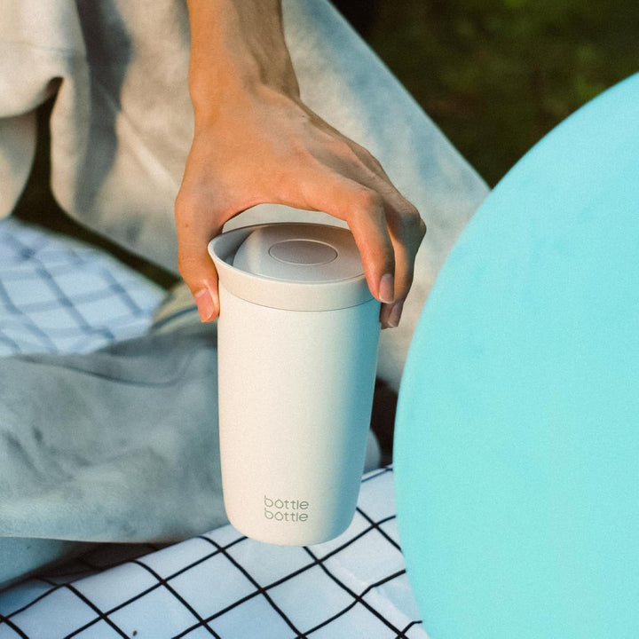 BOTTLE BOTTLE Thermobecher 350ml für Kaffee oder Tee, auslaufsicher und Easy Quick-Press-Verschluss,