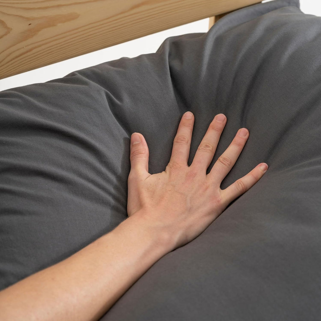 %100 Baumwolle Bettwäsche Set / 1 Hochwertige Atmungsaktive Renforce Bettbezug 135 x 200 cm + 1 Kopf