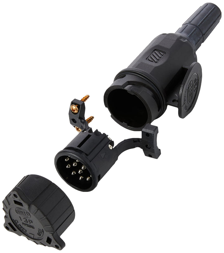 HELLA Anhängerstecker - 12V - 13-polig - 8JA 005 951-041 Langversion - mit Kappe, Langversion - mit
