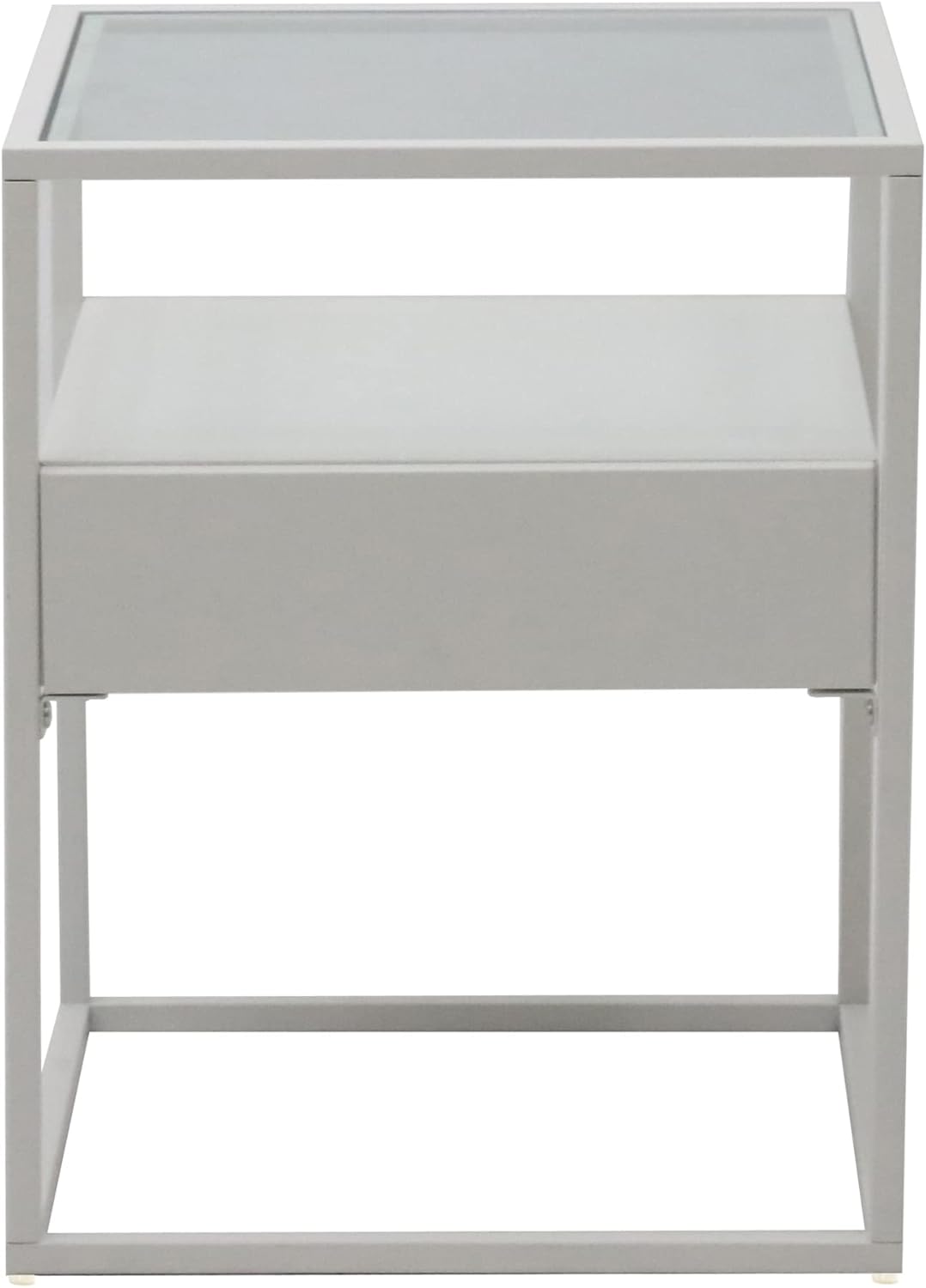 [en.casa] Beistelltisch Vissenbjerg Nachttisch mit 1 Schublade Wohnzimmertisch 51 x 40 x 40 cm Sofat