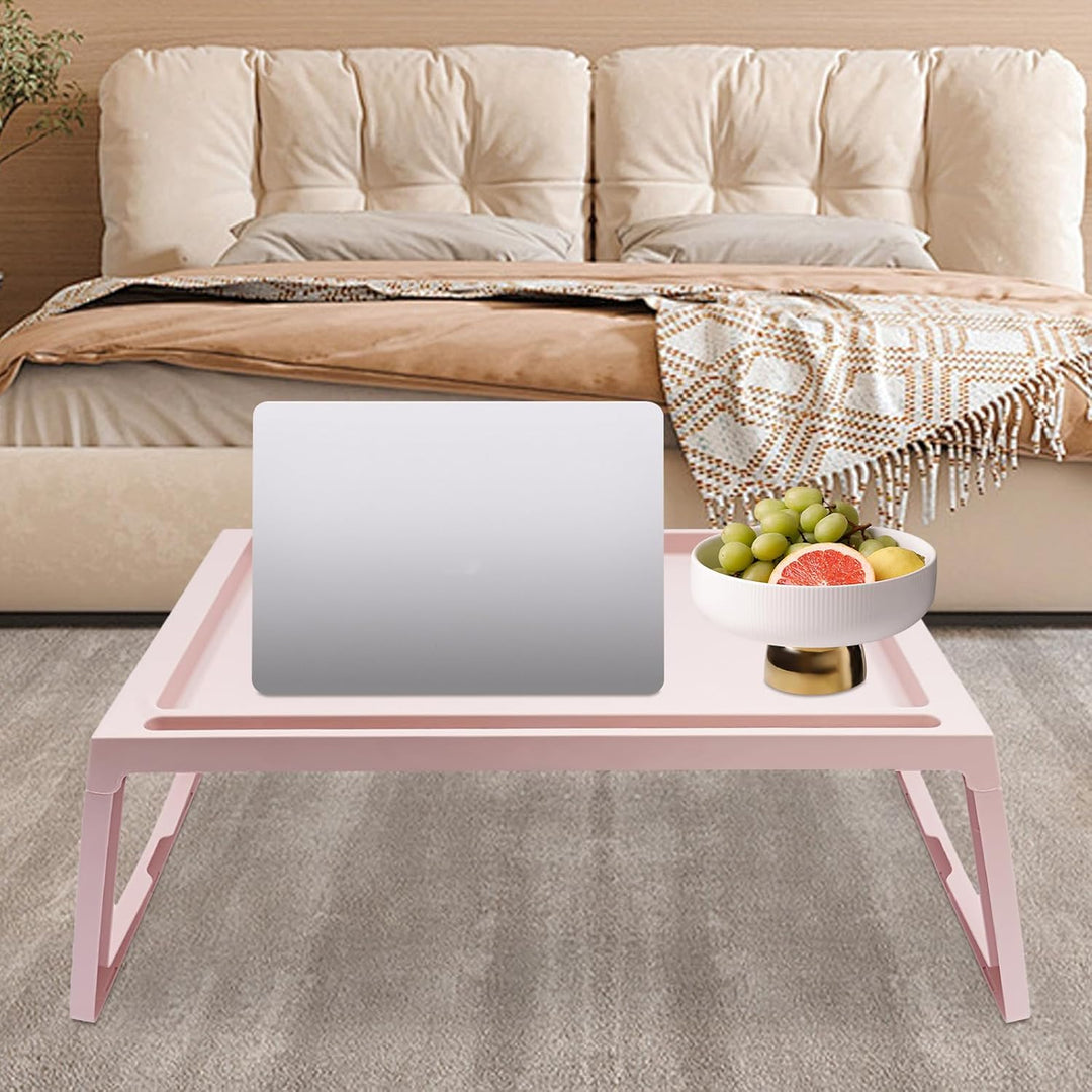 4 Pcs Bett-Tablett-Tisch Freistehend Betttisch Klappbar Modern Frühstückstablett Fürs Bett Ideal für