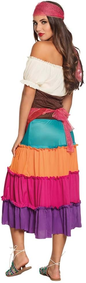 Boland - Erwachsenenkostüm Zigeunerin Nadya, Kleid, Gürtel und Kopftuch, Bandana, Top, Gürtel und Ro
