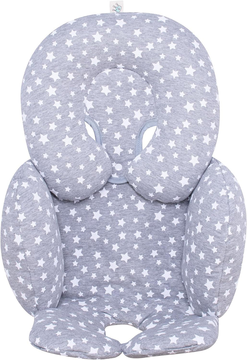 JYOKO Kids Sitzverkleinerer Antiallergikum Universal Baby 100% Baumwolle (White Star, Enthält Kopf-,