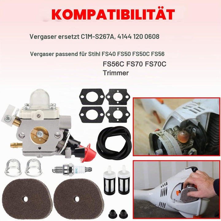 FS56RC Vergaser mit Luftfilter für Stihl FS40 FS50 FS56 FS70 FS70C FC70 FC56 FS56C HT56 HT56C KN56 K