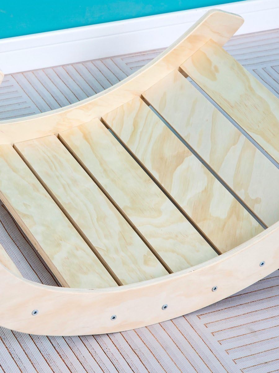 Mini-Kletterbogen – Kletterbogen aus Holz mit Kissen – Montessori-Spielhalle – 76 x 47 x 37 cm – Wei