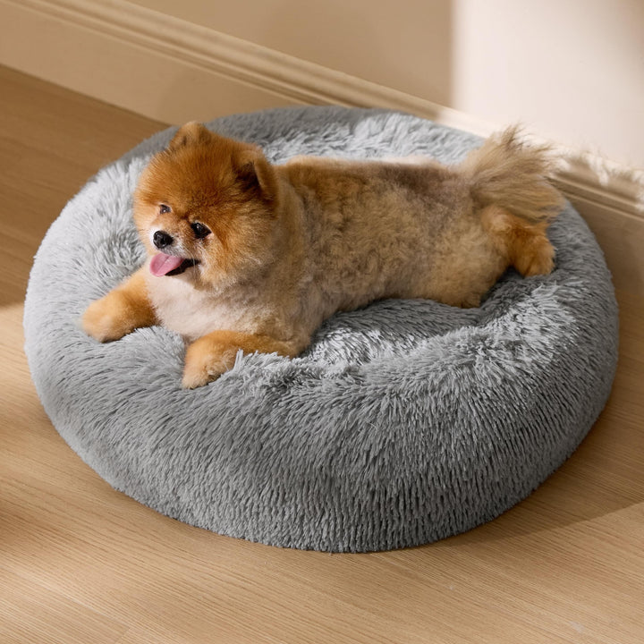 BEDSURE Hundebett waschbar Flauschiges Katzenbett - Ø 60 cm Katzenschlafplatz für Katzen und kleine