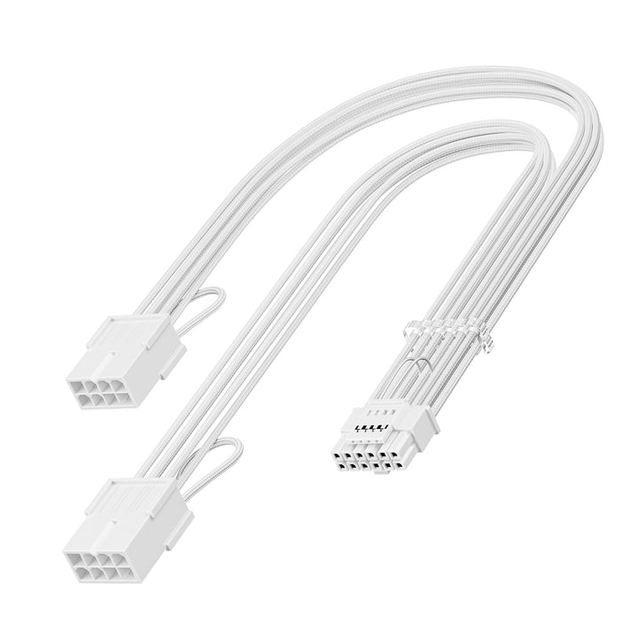 Fasgear 30cm PCI-e 5.0 12VHPWR Verlängerungskabel, 16(12+4) Pin Stecker zu PCIE 5.0 2x8(6+2) Pin Buc