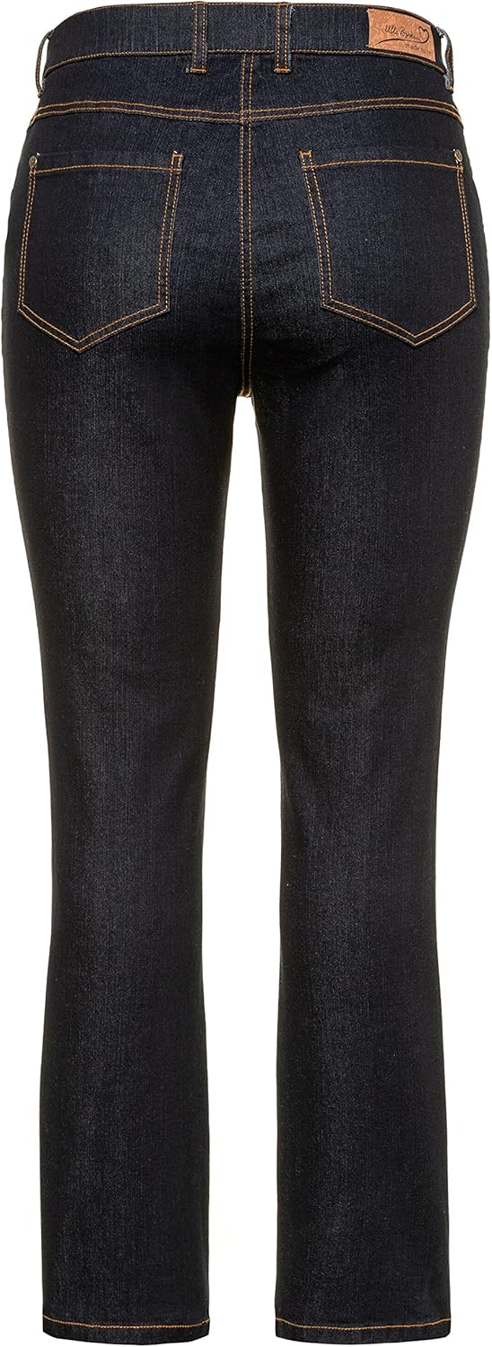 Ulla Popken Damen Taillenslip Dark Blue Denim 32W / 34L, Dark Blue Denim 32W / 34L