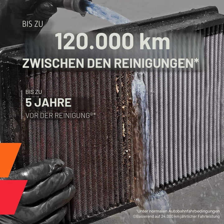 K&amp;N Motorluftfilter: wiederverwendbar, alle 75.000 Meilen reinigen, waschbar, Ersatz-Autoluftfilter: