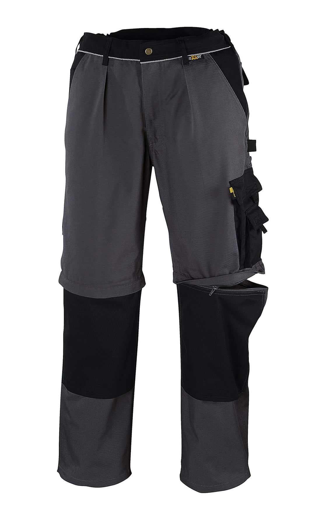 teXXor 2-in-1 Arbeitsbundhose Canvas 320 mit Cordura, 20-008357-27,Grau (Grey/Black) ,27 Grau (Grey/