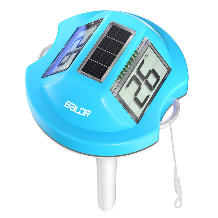 BALDR Solar Schwimmendes für Pool mit zwei grossen Displays | IPX7 wasserdichter digitaler Temperatu