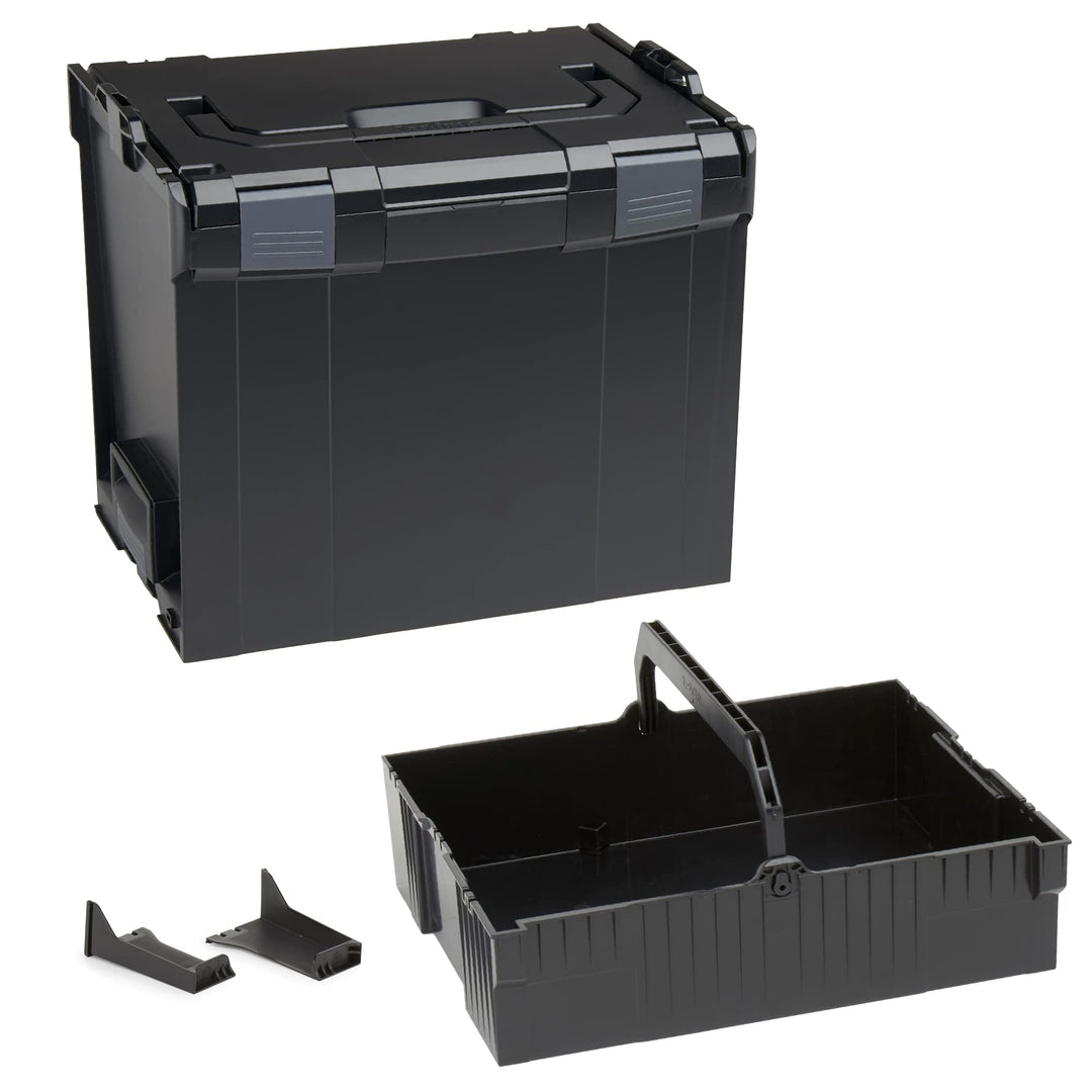 Bosch Sortimo L-BOXX 374 Grösse 4 schwarz | mit Einhängeeinsatz schwarz | Transportsystem Werkzeug |