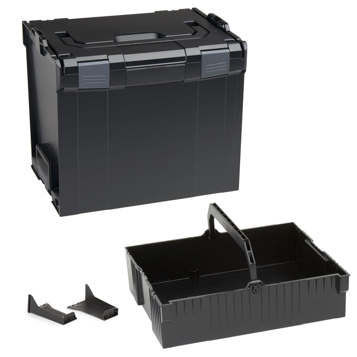 Bosch Sortimo L-BOXX 374 Grösse 4 schwarz | mit Einhängeeinsatz schwarz | Transportsystem Werkzeug |