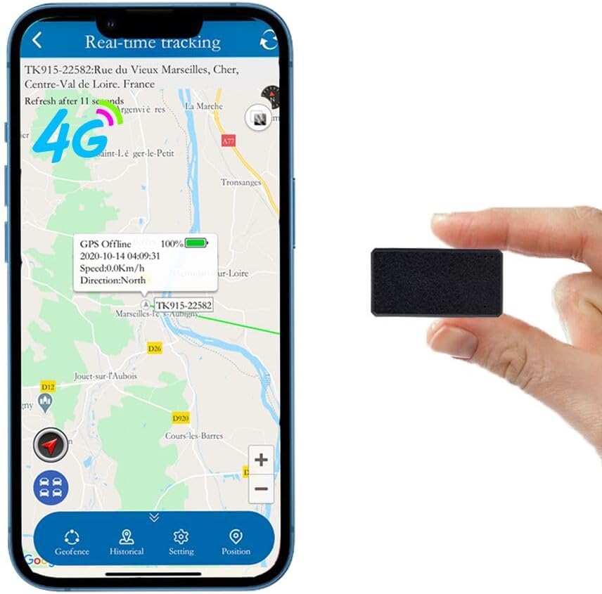 4G Mini GPS-Tracker | APP/Web/SMS-Echtzeit-Positionsverfolgung|mehrere Alarme GPS Fahrrad | Geofence