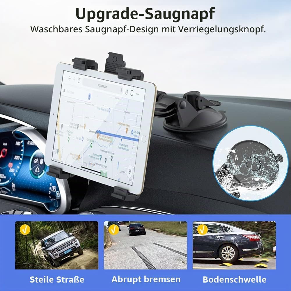 OHLPRO Tablet-Halterung für Auto, iPad Autohalterung Armaturenbrett, kompatibel mit 7"-13" Tablets,