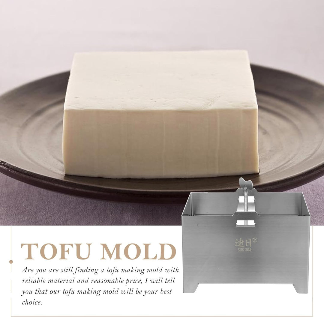 Operitacx Edelstahl Tofu Presse 16X12X9 cm 304 Lebensmittelqualität Rechteckige Tofu Pressform Für H