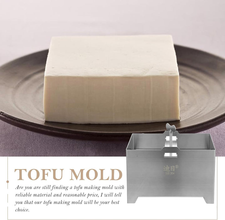 Operitacx Edelstahl Tofu Presse 16X12X9 cm 304 Lebensmittelqualität Rechteckige Tofu Pressform Für H