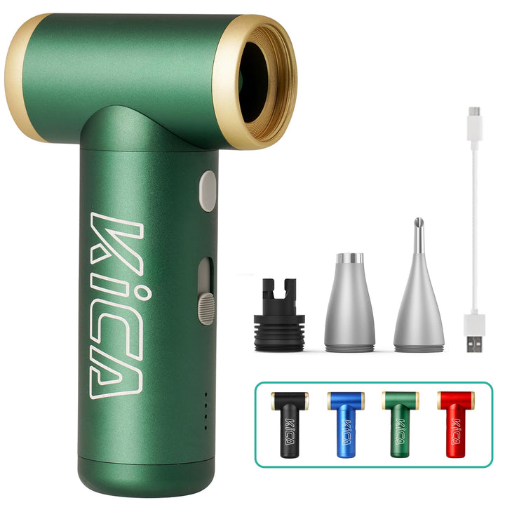 Kica JetFan 2S Elektrische Staubgebläse aus Metall – 117000 U/min, Mini Air Duster mit Stufenloser R