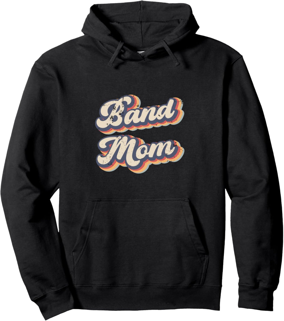 Band Mom Marching Band Vintage Rainbow Pullover Hoodie