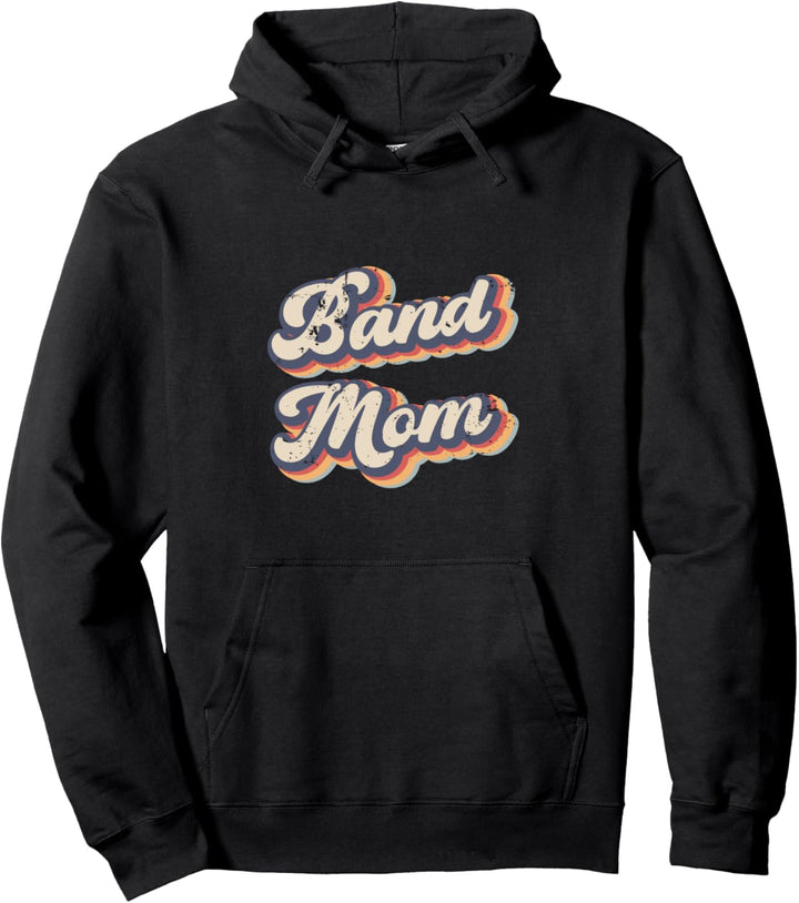 Band Mom Marching Band Vintage Rainbow Pullover Hoodie