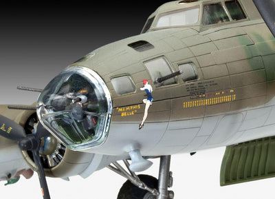 Revell Modellbausatz Flugzeug 1:72 - B-17F Memphis Belle im Massstab 1:72, Level 5, originalgetreue