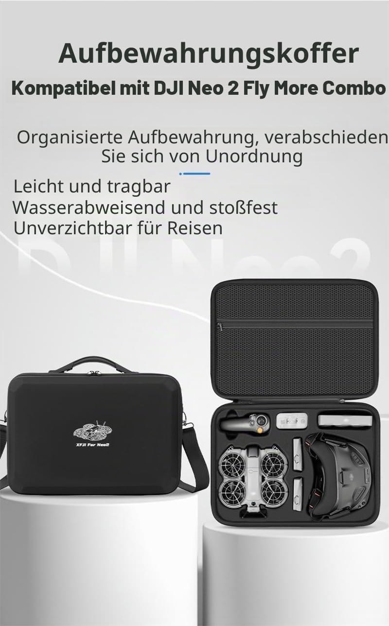 Tragtasche für DJI Neo 2 Motion Fly More Combo – Portable Reise-Transporttasche mit Schultergurt für