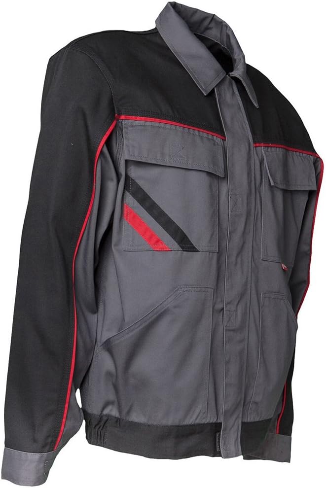 Planam 2312065 Highline Taillenjacke, Schiefer/Schwarz/Rot, Grösse 65