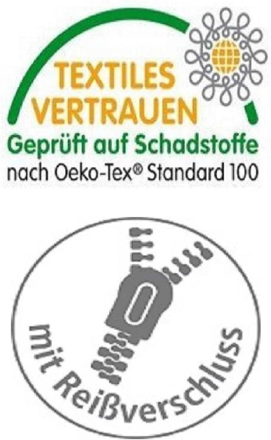 optidream Mikrofaser-Bettwäsche 2 x 135 x 200 cm und 2 x 80 x 80 cm mit Reissverschluss, sehr detail