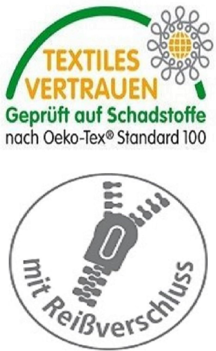 optidream Mikrofaser-Bettwäsche 2 x 135 x 200 cm und 2 x 80 x 80 cm mit Reissverschluss, sehr detail