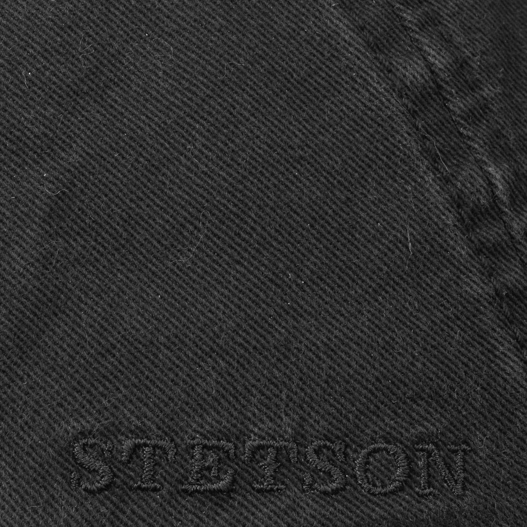 Stetson Paradise Cotton Schirmmütze Flat Cap UV-Schutz 40 Baumwolle Herren Sommer Winter S Schwarz,