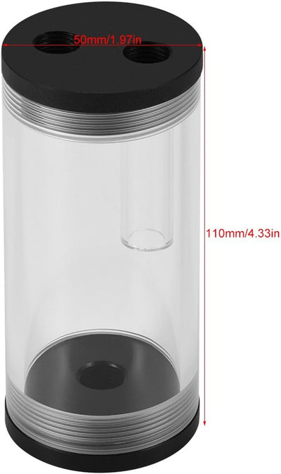 Cuifati Kühlbehälter, PC-Computer Flüssigwasserkühlung Ra/Diator Acrylzylinder Wasserbehälter Tank K