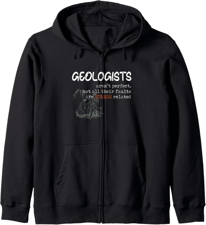 Geologist Arent Perfect Fault Funny Geology Pun Science Gift Kapuzenjacke