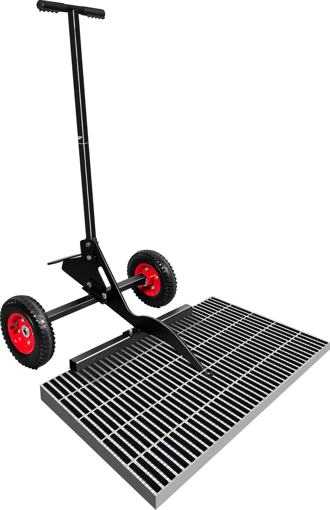 Kunzer 7GRK01 Gitterrostkarre mit Luftreifen, 110x66x63 cm - Transportkarre für Bodenroste in Lackie