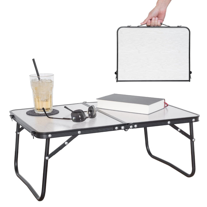 Campingtisch Tamme, Kleiner Falttisch aus Aluminium, Wetterfest für Garten, Camping und Reisen, 60 x