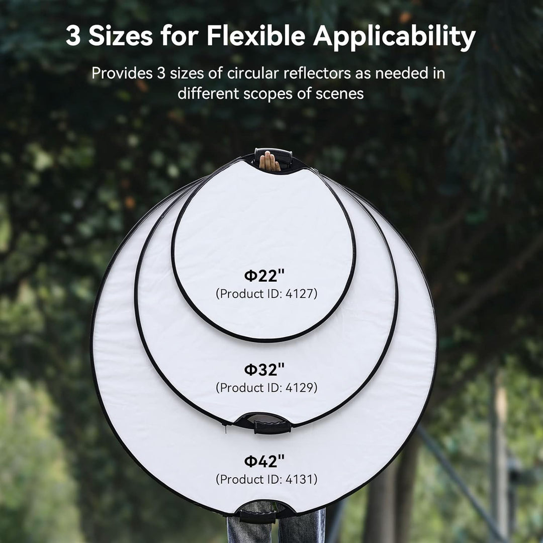 SMALLRIG 5 in 1 Reflektor 110cm 42-Zoll Lichtreflektor, mit Griff, Zusammenklappbarer Fotografie Ref