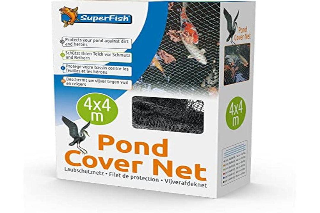 Superfish Teichabdecknetz mit 10 Heringen, 4 x 4 m