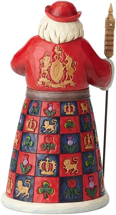 Enesco Jim Shore Heartwood Creek British Santa Around The World Figur, 17,8 cm, Mehrfarbig, 2 Stück