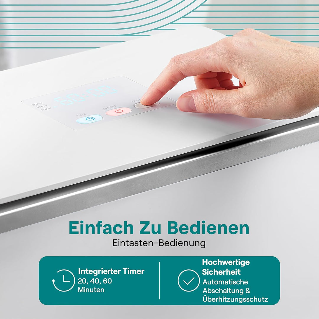 SereneLife Handtuchtrockner Elektrisch SIlber – 50kg Kapazität, Energiesparend &amp; Sicher, Towel Warme