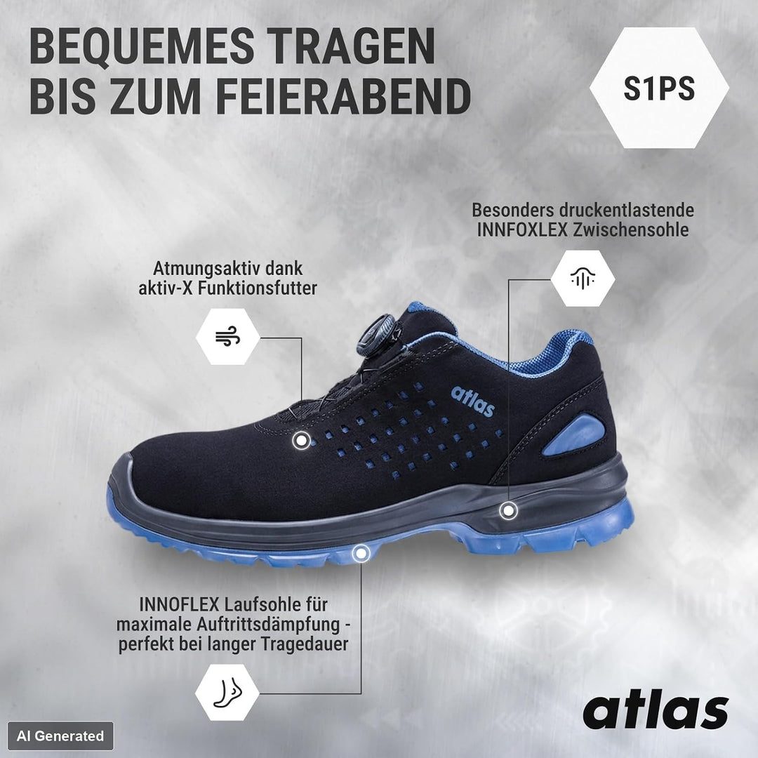 ATLAS 01 622001P37 DIY 40 EU Schwarz Blau, 40 EU Schwarz Blau