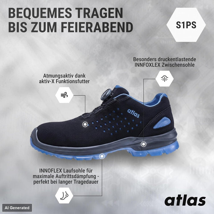ATLAS 01 622001P37 DIY 40 EU Schwarz Blau, 40 EU Schwarz Blau