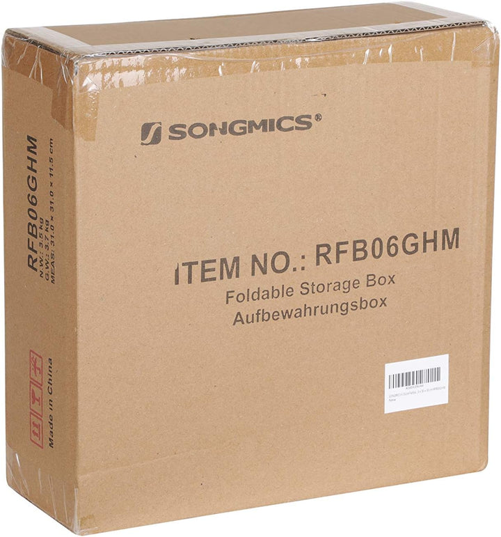 SONGMICS Aufbewahrungsbox, 6er Set, faltbare Stoffbox, Faltbox aus Vliesstoff, Würfel, Aufbewahrungs